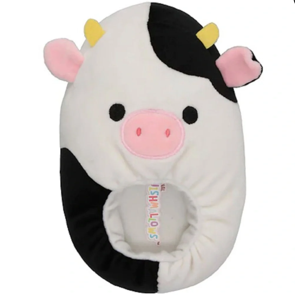 Squishmallows‎ Original KellyToy Connor the Cow Kids Boys Girls Unisex Slippers